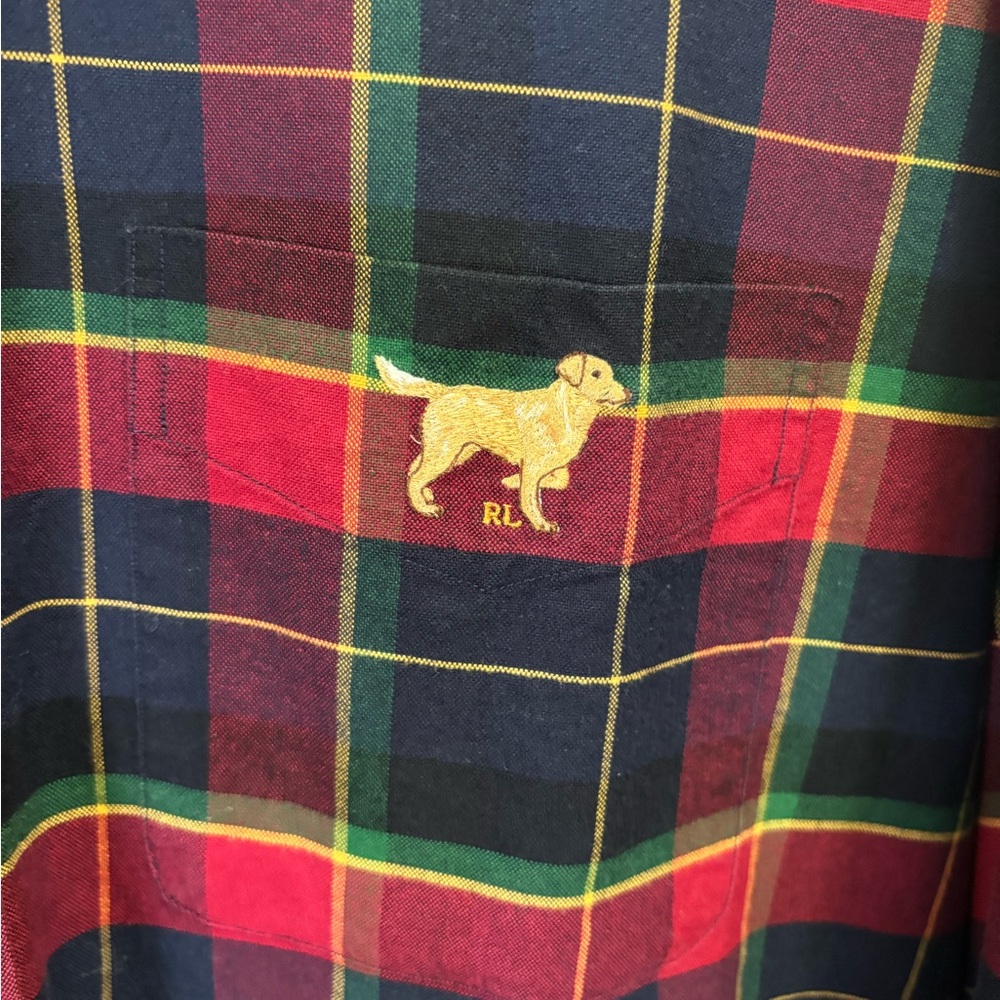 Vintage Ralph Lauren Red and Green Casual Button Down Shirt, excellent condition - Picture 4 of 12